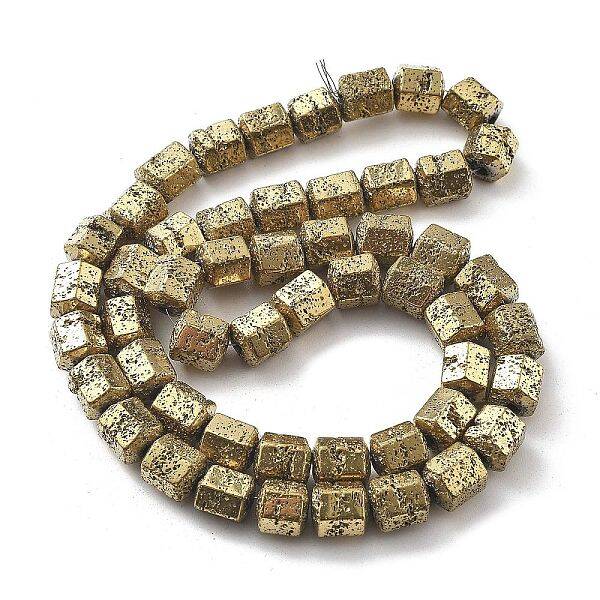 Electroplated Natural Lava Rock Beads Strands