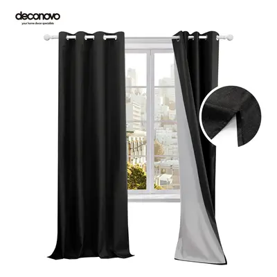 Deconovo Lightweight Total Blackout Curtains(2 Panels) with Grommets Top - Designed With a Light Weight Fabric, Ideal for the...