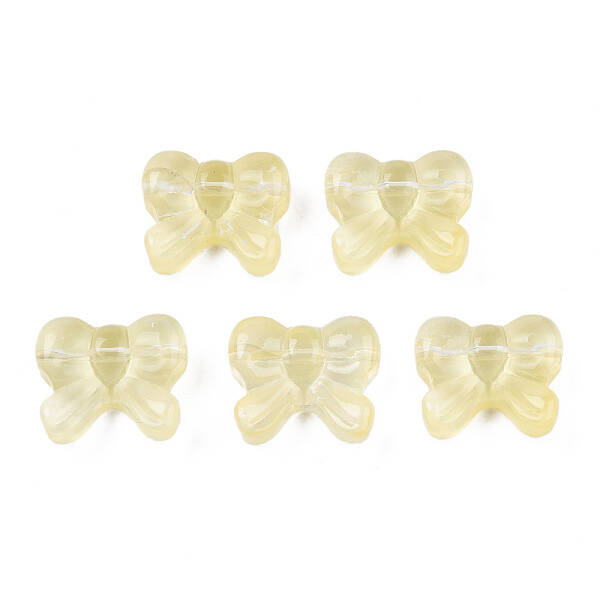Transparent Spray Painted Glass Beads