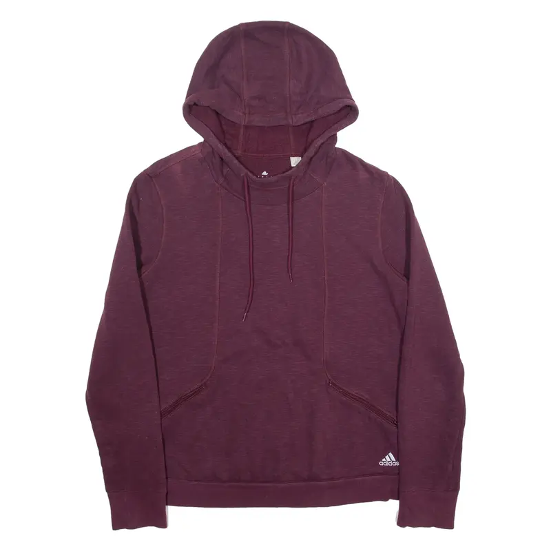 ADIDAS Womens Maroon Hoodie L