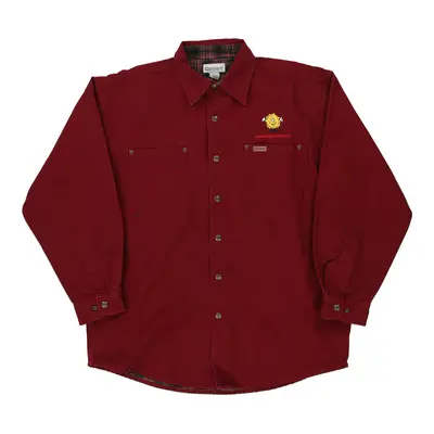 Insulated Carhartt Overshirt - Large Red Cotton