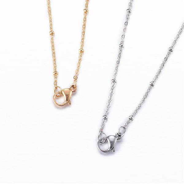 304 Stainless Steel Cable Chain Necklaces