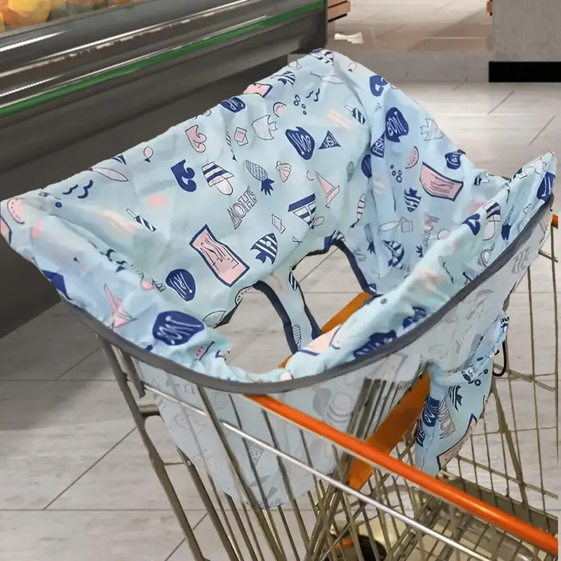 Easy Car Seat Cover and Grocery Cart Cover, 2 in 1 High Chair Cover and Grocery Seat Cover, Portable Travel Accessory
