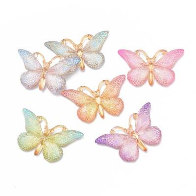 Gradient Color Plastic Pendants