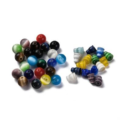 Cat Eye 3 Hole Guru Beads