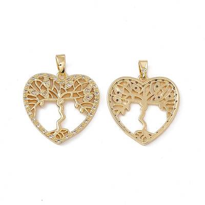 Brass Micro Pave Cubic Zirconia Pendant