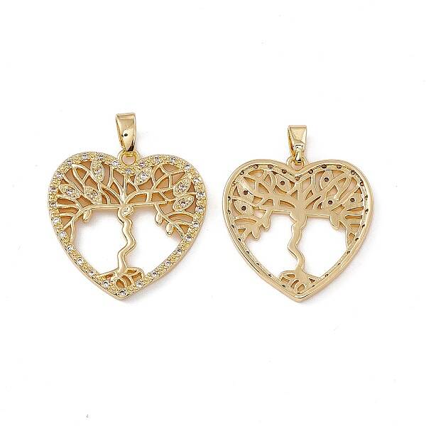 Brass Micro Pave Cubic Zirconia Pendant