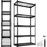 VEVOR Storage Shelving Unit, 5-Tier Adjustable, 2000 lbs Capacity, Heavy Duty Garage Shelves Metal Organizer Wire Rack, Black...