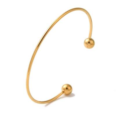 Ion Plating(IP) 304 Stainless Steel Open Cuff Torque Bangles for Women
