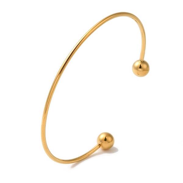 Ion Plating(IP) 304 Stainless Steel Open Cuff Torque Bangles for Women