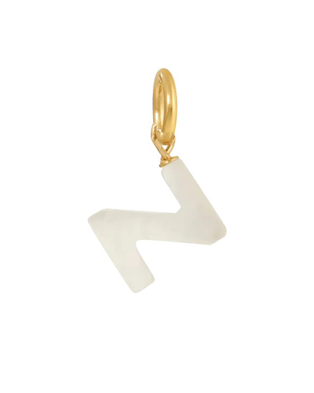 MOP Letter Charm | Metal Color: Gold | Letter: Z
