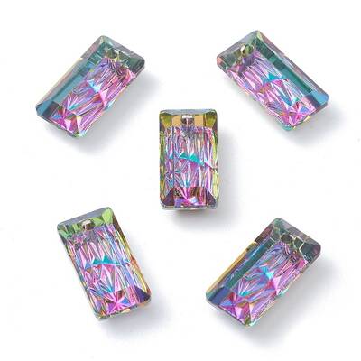 Embossed Glass Rhinestone Pendants