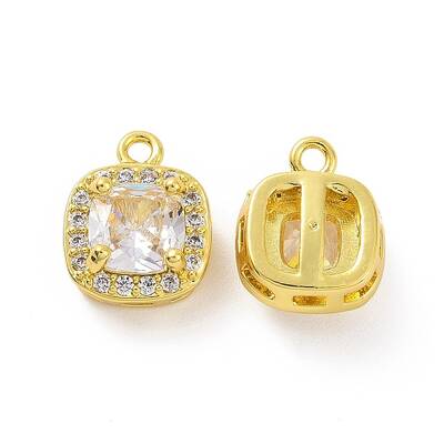 Brass Pendants with Clear Glass