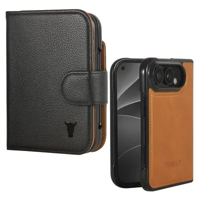 Apple iPhone Duo 2-in-1 Detachable Leather Wallet Case (MagSafe Charging) - Black