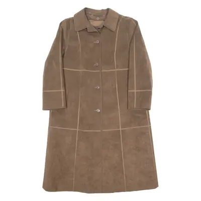 SMARTI Mens Trench Coat Brown 90s M