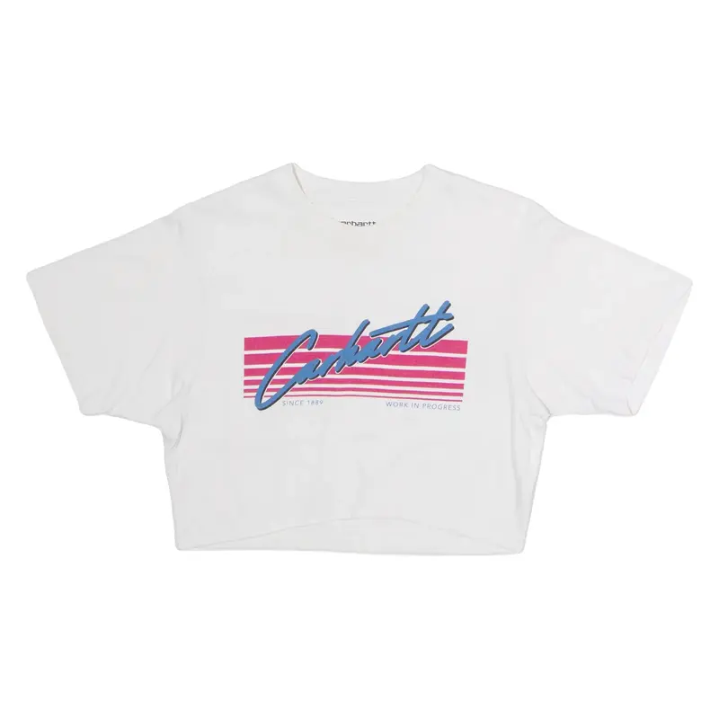 CARHARTT Crop Womens T-Shirt White XS