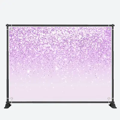 Trendy Purple Glitter Light Bokeh Birthday Backdrop - Aperturee