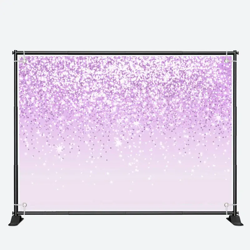 Trendy Purple Glitter Light Bokeh Birthday Backdrop - Aperturee