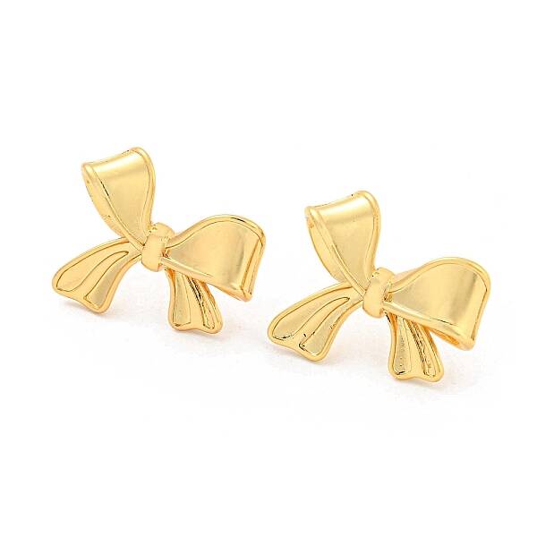 Bowknot Rack Plating Brass Stud Earrings