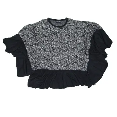 URBAN MIST Shawl Patterned Jumper Grey 90s Paisley Sleeveless Womens XL