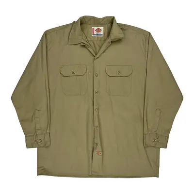 Dickies Shirt - XL Beige Polyester Blend