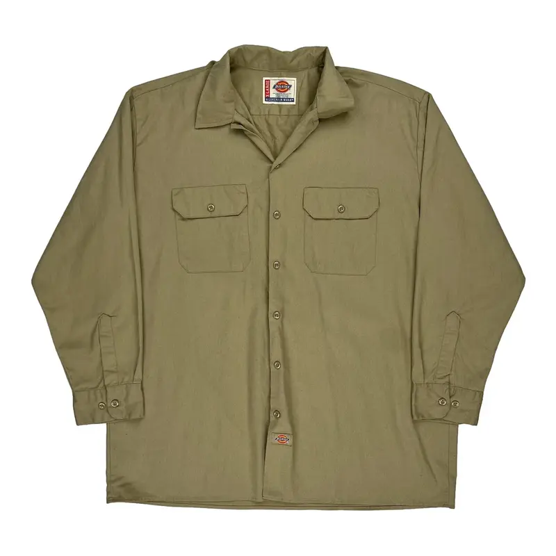 Dickies Shirt - XL Beige Polyester Blend