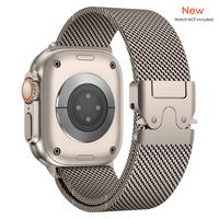 New Upgrade Milanese Band Compatible with Apple Watch Ultra2 Band 49mm 46mm 45mm 44mm,  with secure parachute-style buckle fo...