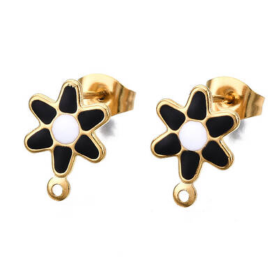 304 Stainless Steel Enamel Stud Earring Findings