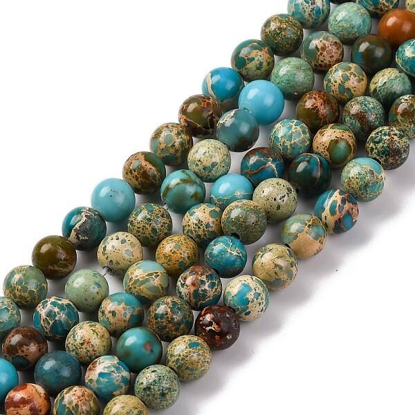 Dyed Natural Regalite/Imperial Jasper/Sea Sediment Jasper Beads Strands