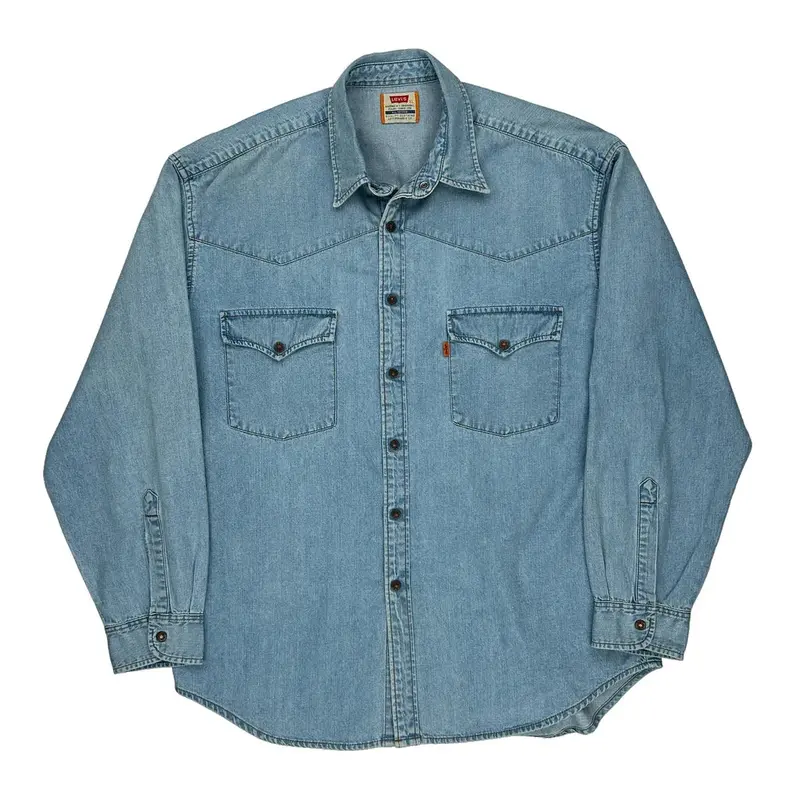 Levis Denim Shirt - XL Blue Cotton