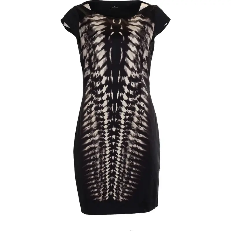 Byblos Mini Bodycon Dress - Medium Black Viscose