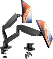 Monitor Stand - Adjustable Desk Mount Arm for 15-27 Inch Monitors, Supports 17.6lbs, Heavy Duty Gas Spring, VESA Bracket Comp...