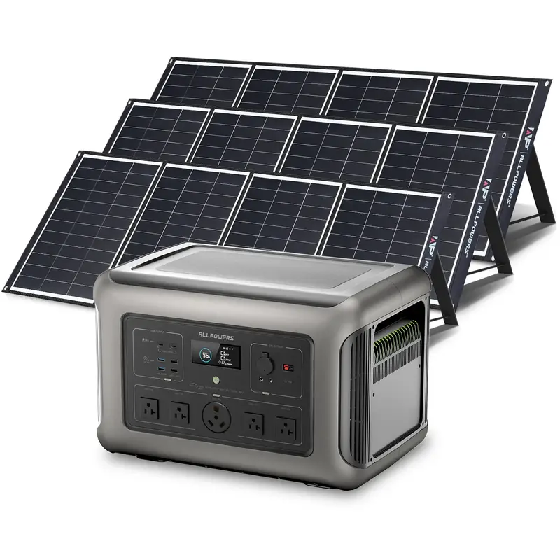 ALLPOWERS Solar Generator Kit 3200W Power Station 200W Solar Panel