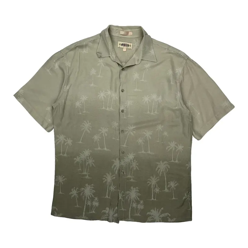 Campia Moda Hawaiian Shirt - Large Green Viscose