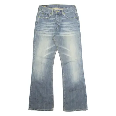 LEE Denver Mens Jeans Blue Regular Flared Stone Wash W26 L32