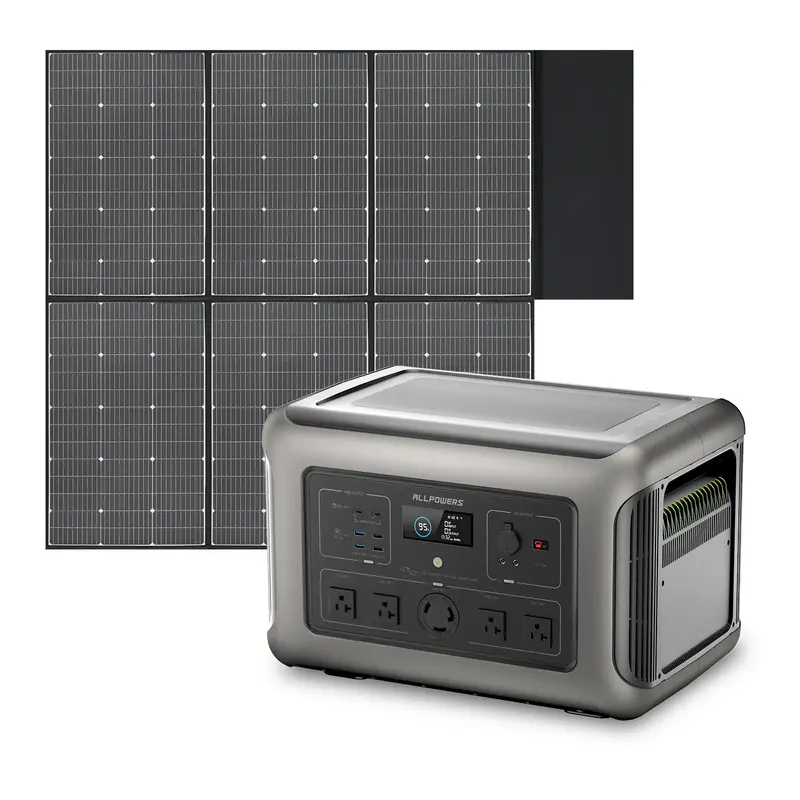 Solar Generator Kit 3200W Power Station 600W Solar Panel