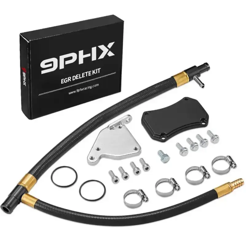 2011-2016 LML Duramax EGR Valve Cooler Delete Kit Black Off Plate for GMC Chevrolet