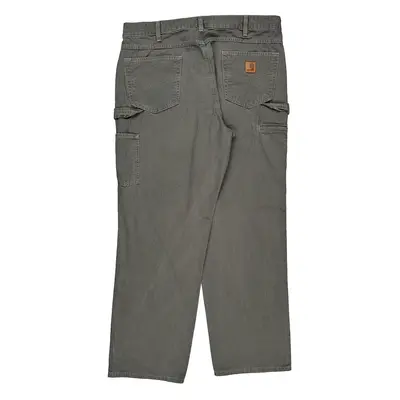 Carhartt Carpenter Trousers - 37W 33L Grey Cotton | Size: 37″ waist