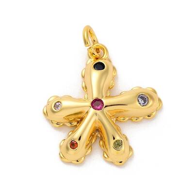 Brass Micro Pave Cubic Zirconia Pendants