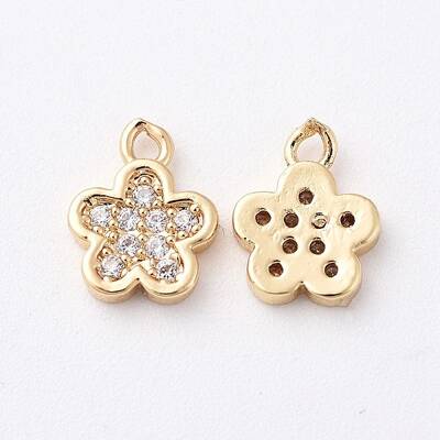 Brass Cubic Zirconia Charms