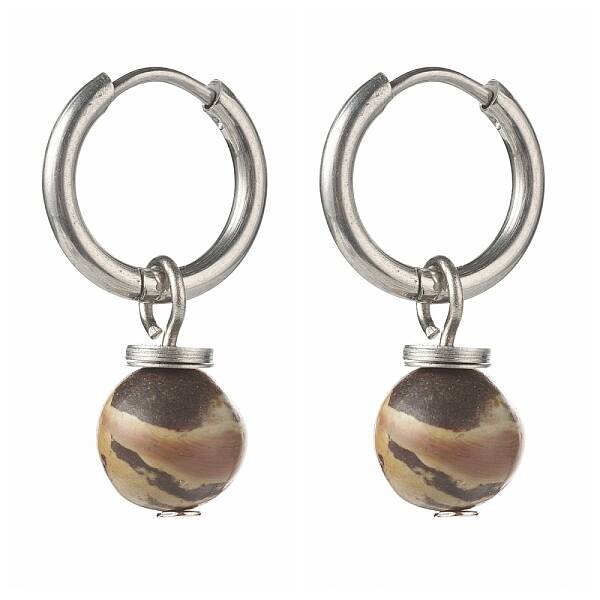 Natural Plum Blossom Jasper Beads Earrings for Girl Women Gift