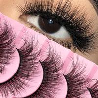 3D False Eyelashes, 10 Pairs Wispy Cat Eye Faux Cluster Lashes, Natural Curling Eye Makeup Strip Lashes, Full Volume Lashes C...