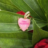Free Palestine Heart Charms – Necklace Charms – Bold, Cute & Powerful