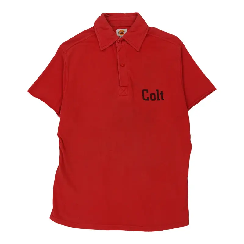 Colt Graphic Polo Shirt - Medium Red Cotton