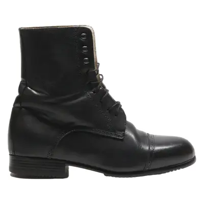 GRAND PRIX Lace-Up Boots Black Leather Womens UK 4.5