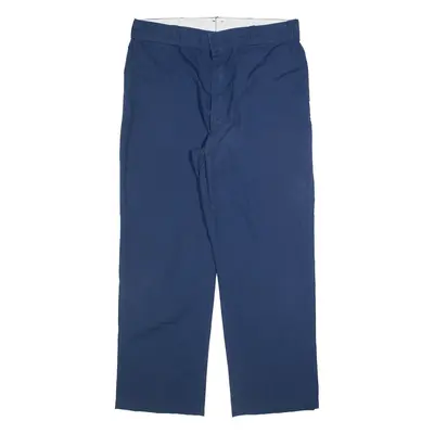 DICKIES Mens Trousers Blue Regular Straight W36 L30
