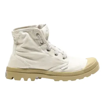 PALLADIUM Lace-Up Boots White Canvas Womens UK 8