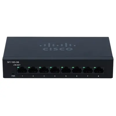 SF110D-08-AU Cisco Small Business 110 Series SF110D-08 8 x Ports 10/100Base-T Unmanaged Fast Ethernet Network Switch