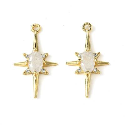 Brass Micro Pave Cubic Zirconia Pendants