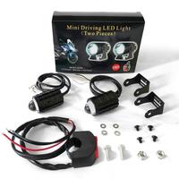 1 Set of LED Mini Spotlights for Motorcycles Featuring High And Low Yellow And White Lights, Designed for Driving, with a Swi...